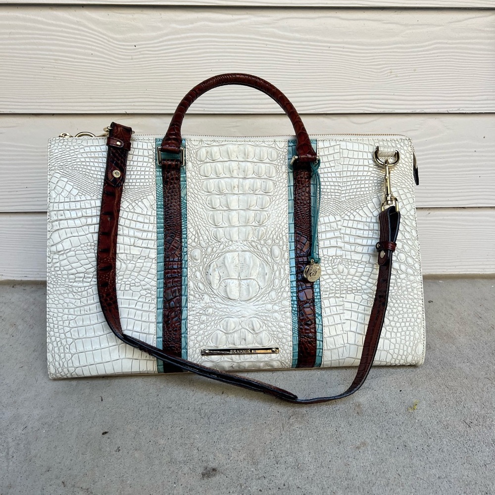 BRAHMIN - ANYWHERE WEEKEND LEATHER BAG